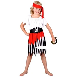 Niño ALTA MAR PRINCESA PIRATA Caribe Niña Elegante Vestido Disfraz Niñas Conjunto - Imagen 1 de 6