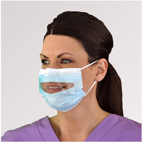 Ear Loop Window Mask (Pack of 25) Anti-Fog, ASTM Level 1 Procedure Mask ...