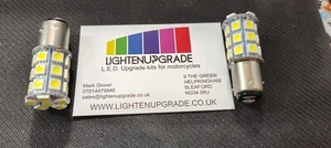 CBR600F1 BAY15D BLANCO Bombilla LED Freno y Luz Trasera Lightenupgrade - Imagen 1 de 2