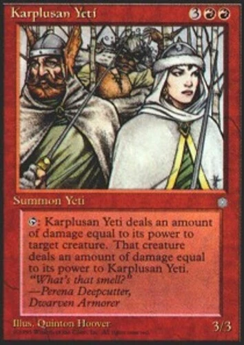 Karplusan Yeti ~ Heavily Played Ice Age MTG Magic UltimateMTG Red Card - Image 1 of 1