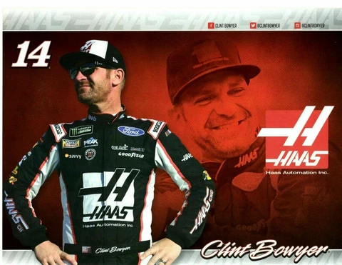 2019 CLINT BOWYER "HAAS FORD MUSTANG" #14 NASCAR MONSTER ENERGY POSTCARD Cover