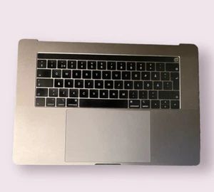 Apple Macbook Pro 15 A1990 EMC 3215 SPACE GRAY Palm Rest Qwerty Keyboard - Picture 1 of 2
