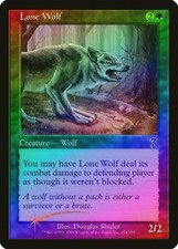 Lone Wolf FOIL 7th Edition HEAVILY PLD Green Common MAGIC MTG CARD ABUGames