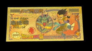 (1) Billete DORADO Anime Dragon Ball Z 🐉 Gotenks Coleccionable Lucky 7 Mil Millones de Yenes - Imagen 1 de 2
