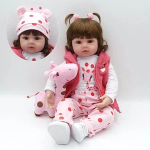 Realistic Reborn Baby Dolls Vinyl Silicone Girl Doll Soft Newborn Handmade Gift - Picture 1 of 8