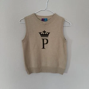 Winnie the Pooh Crown P Wool Blend Sweater Vest Kids size 12 - Picture 1 of 7
