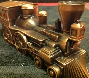 Vintage Banthrico M1117B General Lokomotive Bronze 1974 Münze Sparschwein Chicago - Bild 1 von 12