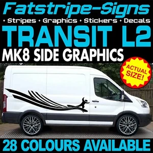 passend für FORD TRANSIT MK8 L2 MWB GRAFIK AUFKLEBER STREIFEN CAMPER VAN WOHNMOBIL ST - Bild 1 von 2