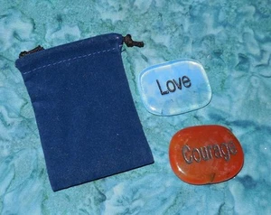 Bolsa de piedras preciosas de meditación Love & Courage NUEVA memoria de protección de opalita de cornalina - Imagen 1 de 1