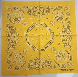 FOULARD BANDANA 100% COTONE 50x50 cm giallo 2 - Picture 1 of 1