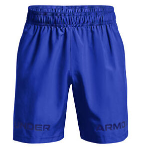 Under Armour 1361433-486-MD Woven Wordmark Mens Size Medium Versa Blue Shorts