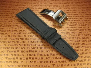 20 mm Schwarz Stoff Lederband Faltschließe Set IWC TOP GUN Portugiesisch V - Bild 1 von 6