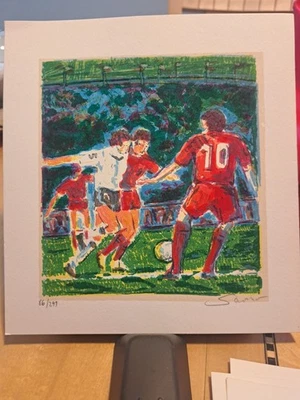 Litografia assinada por S. SAVINO TEMA ESPORTIVO ~ CONJUNTO SEM MOLDURA DE CINCO 5 VEJA FOTOS  - Imagem 1 de 4