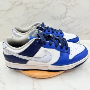 Nike Dunk Low Bianco Blu Uomo Taglia 12 FQ8826 100 - Foto 1 di 9
