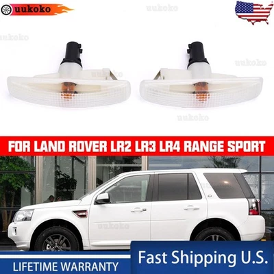 Side Marker Turn Signal Light Assembly For Land Rover LR2 LR3 LR4 Range Sport 2x - Изображение 1 из 4