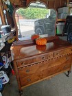 Antique Wooden Dresser with mirror