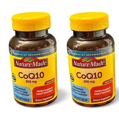 Nature Made CoQ10 200 mg - 80 Liquid Softgels Value Size Heart Function 2 Bottle - Image 1 of 4