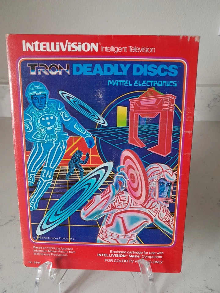 Intellivision By Mattel Tron Deadly Discs Boxed Complete Manual & Overlays  - Image 1 of 3