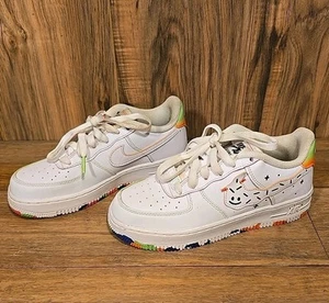 Nike AF1 Low Kids Drawing White Total Orange DV1366-111 Size 4Y - Picture 1 of 7