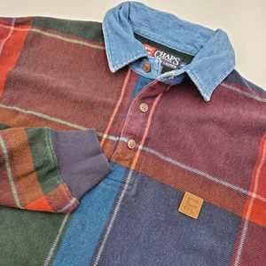 Chaps Ralph Lauren Karohemd Jeanskragen Langarm Herren M - Bild 1 von 6