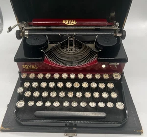 PREZZO RIBASSATO! Macchina da scrivere Royal serie P 1928 rosso/marrone/nero # P59154 (NB-201) - Foto 1 di 14