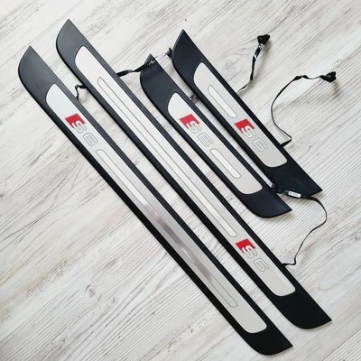 AUDI S6 C7 2016 OEM UMBRAL DE PUERTA PASO MOLDURA MOLDURA PLACA RASGUÑO CONJUNTO ILUMINADO Foto 1 de 4