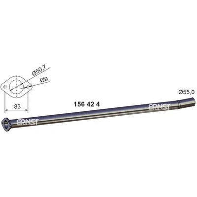 ERNST 156424 Tubo de escape para VW GOLF VI (5K1) TOURAN (1T1, 1T2) TOURAN (1T3) - Imagen 1 de 4