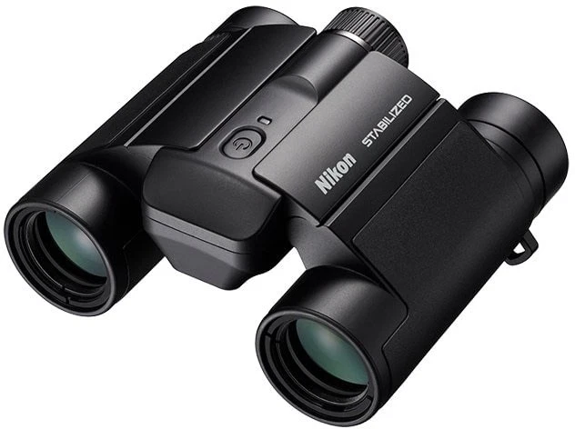 Nikon STABILIZED 10x25mm S Roof Prism Binoculars, Black, 16782 - Image 1 of 4
