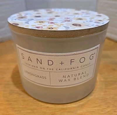 Sand & Fog Two Wick Lemongrass Scented Candle 12 oz New Kitchen Home Cottagecore - Image 1 of 4
