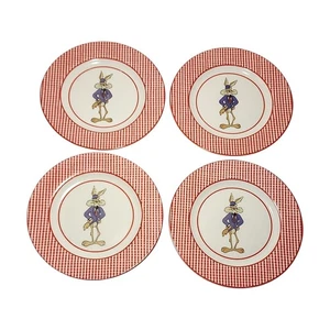 Vintage 1992 Wile E. Coyote Collectors Plate 8" Warner Bros. Studio Set Of 4 - Picture 1 of 7