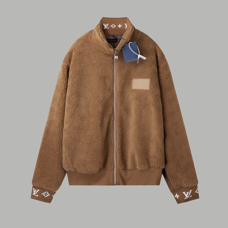 Chaqueta Louis Vuitton Unisex Marrón Monograma Polar Cremallera Talla S Foto 1 de 4