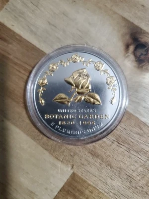 1997 P Botanical Gardens Silver And Gold  One Dollar Coin, Gold Rose. - Image 1 of 4