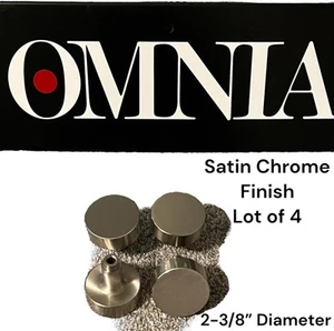 Omnia Passage 2-3/8'' Door Knob Satin Chrome Finish New old Stock lot of 4 - Picture 1 of 7