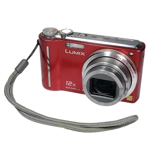 Panasonic Lumix DMC-ZS3 10.1MP Y2K Digital Camera 12× Lens Red w/ Case - Tested - Picture 1 of 12