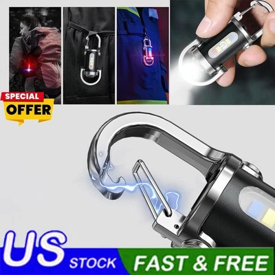 Portable Rechargeable Bright Keychain Flashlight Phone Charger,Emboadlie Mode OY