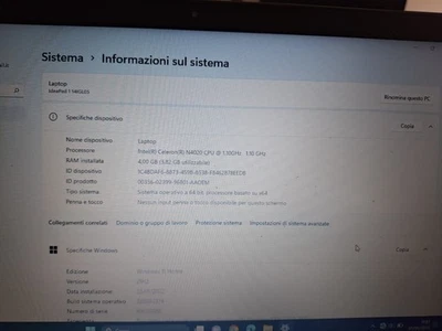 LENOVO IdeaPad 1 14IGL05 14" Intel N4020 1,10GHz 4GB Ram 128GB SSD LEGGERE - Immagine 1 di 4