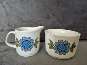 Vintage J & G Meakin Studio Topic Milk Jug And Sugar Bowl Large FREE UK POSTAGE - Picture 1 of 2