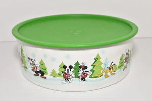 TUPPERWARE One Touch Redondo Navidad DISNEY COOKIE Bote Mickey 3421A-2 - Imagen 1 de 11