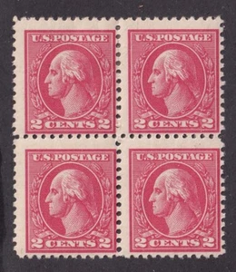 SELLOS DE MATT SCOTT #528 GEORGE WASHINGTON 2 CENTAVOS 1920 BLOQUE DE 4, MNH/MH CV $56 - Imagen 1 de 3