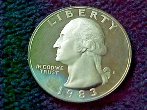 1983 S PROOF WASHINGTON QUARTERS FROM PROOF SET - Picture 1 of 2