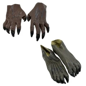 Werewolf Hand/Foot Costume Gloves Wolf Claw Monsters Costume Accessories Gifts - Picture 1 of 9