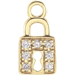 Lock Pave Diamant Hänger winzig 0,35 ctw 14K Rose Gelb Weißgold Qualität - Bild 1 von 10