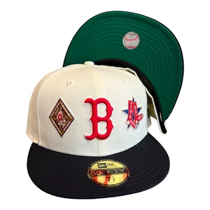New Era Boston Red Sox Chrome All Star Pack 59FIFTY Fitted Hat Cap Size 7 1/2 - Picture 1 of 7