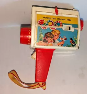 Vintage 1967 Fisher Price Music Box Movie Camera with 2 Discs #919 Works B3 - Picture 1 of 9