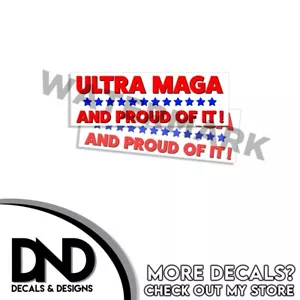 Adesivo paraurti ULTRA MAGA anti Joe Biden FJB Brandon Trump Desantis 2024 confezione da 2 - Foto 1 di 3