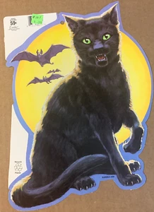 Vintage Eureka Halloween Scary Black Cat Die Cut 12" X 9" NOS USA! - Picture 1 of 3