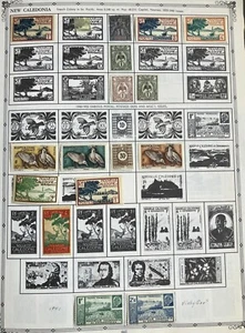French Colonies Nouvelle Caledonie Caledonia Collection 3 Pages - Mint + Used - Picture 1 of 3