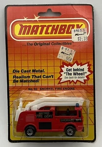 1983 Matchbox Snorkel Fire Engine #63 - Picture 1 of 6