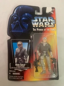 Star Wars Han Solo in Hoth Gear Power of the Force POTF 1995 Red Card - Picture 1 of 4