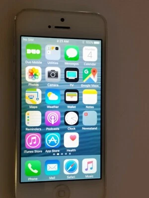 二手 Apple iPhone 5 - 16GB - 银色,有效,屏幕损坏,干净 ESN,T 移动 — 第 1/4 张图片